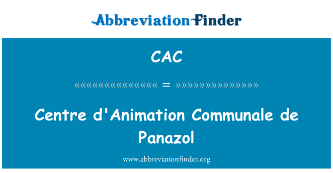 CAC: Център d'Animation Communale де Panazol