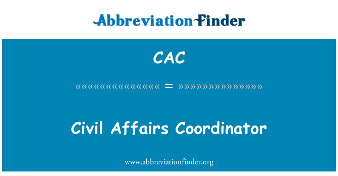 CAC: Kòdonatè afè sivil yo