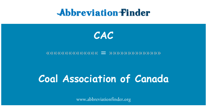 CAC: Association canadienne de charbon