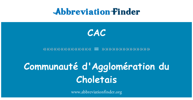 CAC: Communauté d'Agglomération du Choletais