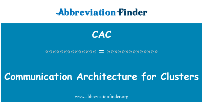 CAC: Meddelelse arkitektur for klynger