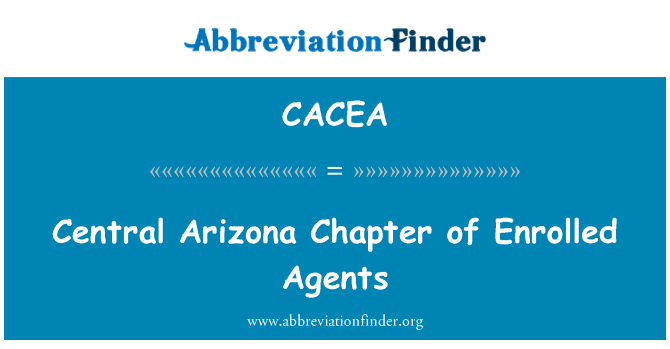 CACEA: 亞利桑那中部章的註冊代理