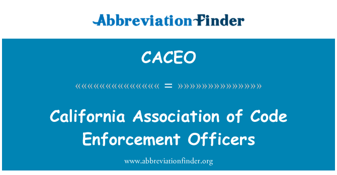 CACEO: California Association of Code Vollstreckungsbeamte