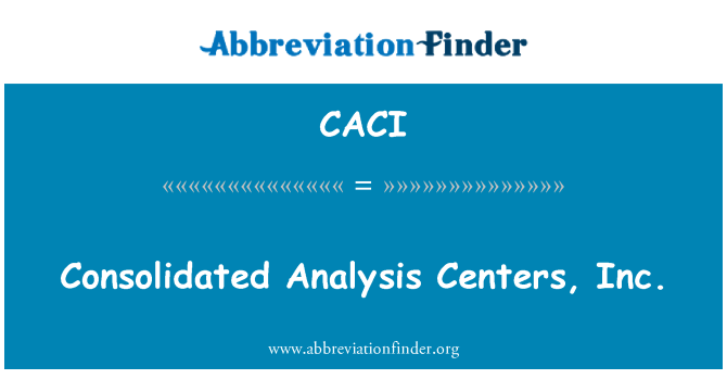 CACI: Disatukan analisis Pusat, Inc.