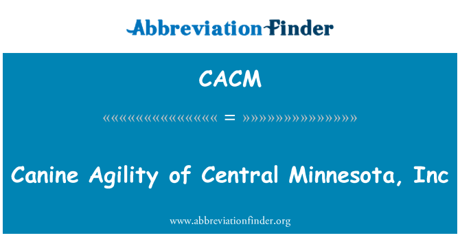 CACM: Anjing kelincahan Central Minnesota, Inc