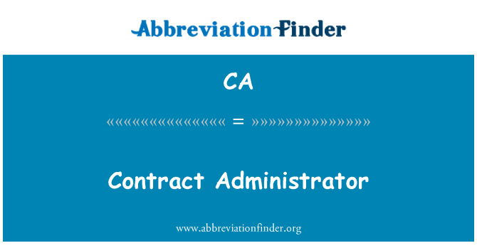 CA: Administrador de contracte