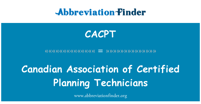 CACPT: Kanadan Association sertifioitu suunnittelu teknikot