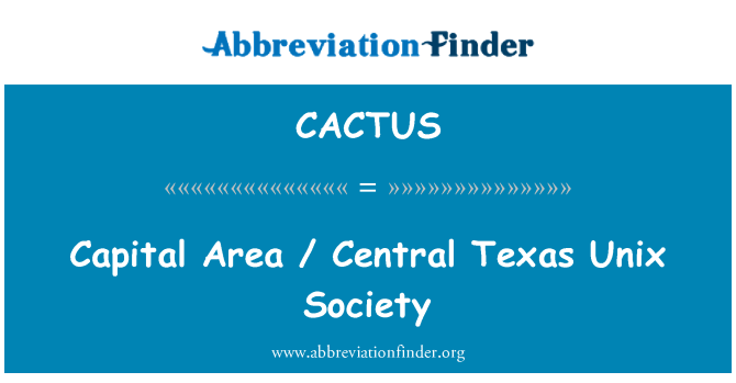 CACTUS: Столичний район / Центральний Техас Unix суспільства