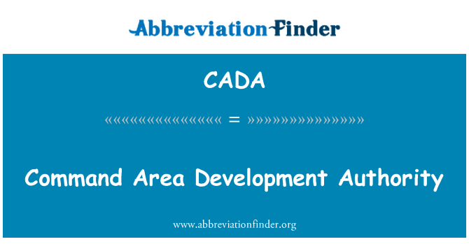 CADA: הרשות לפיתוח אזור הפקודה