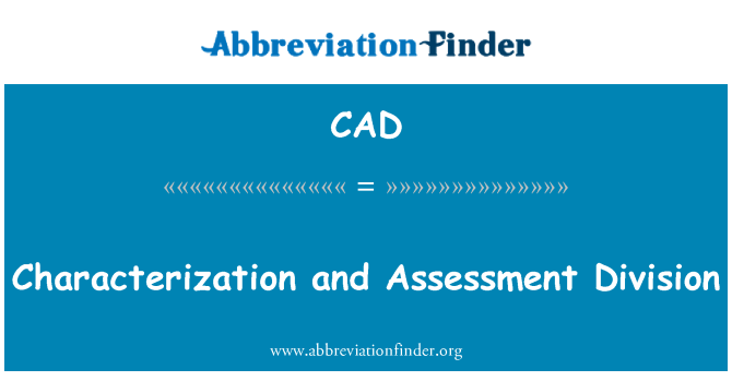 CAD: Характеристика и Отдела оценки