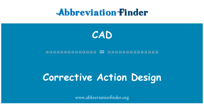 CAD: Corrigerende maatregelen ontwerp