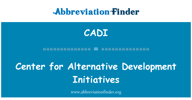 CADI: Iċ-Ċentru għall-iżvilupp alternattiv inizjattivi
