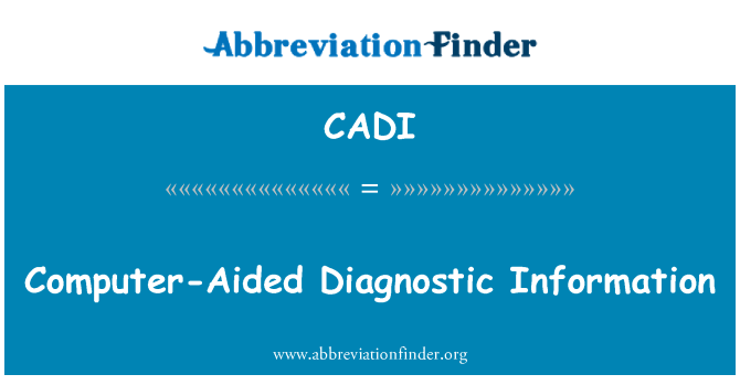 CADI: Computer-Aided diagnostické informace