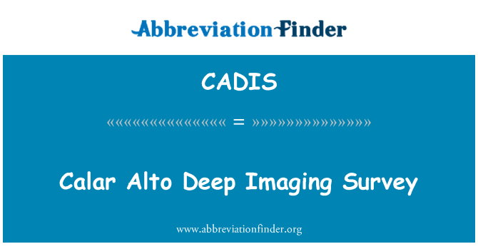 CADIS: L-istħarriġ Imaging fonda Calar Alto