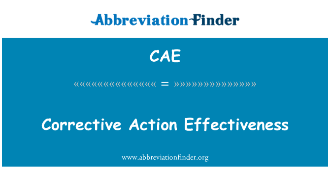 CAE: Korrigerende handling effektivitet