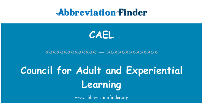 CAEL: 理事會為成人和體驗式學習的