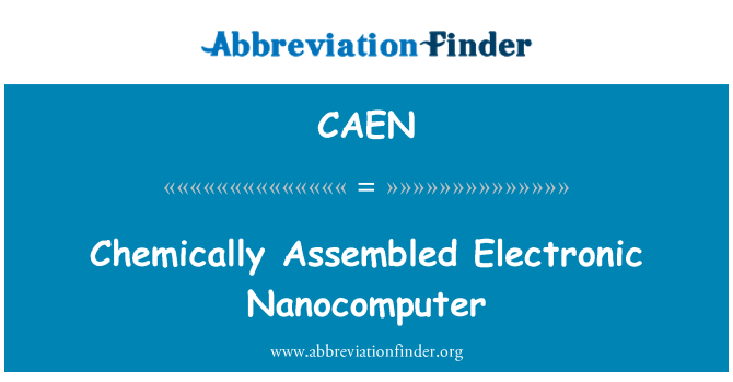 CAEN: Chemicznie montowane elektroniczny Nanocomputer