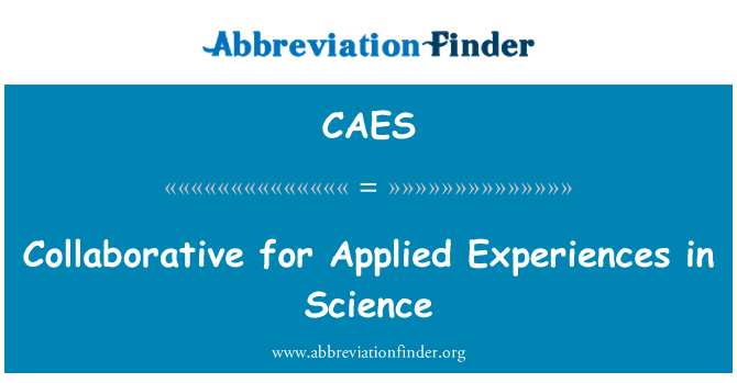 CAES: ร่วมในประสบการณ์ใช้ในวิทยาศาสตร์