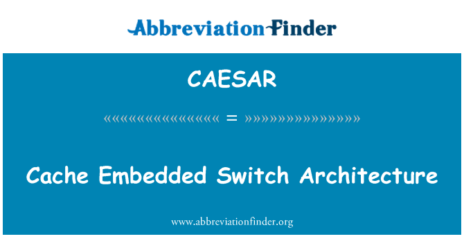 CAESAR: Il-cache integrat swiċċ ta ' l-arkitettura