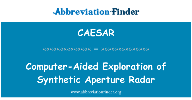 CAESAR: Computer-Aided exploración del Radar de apertura sintética