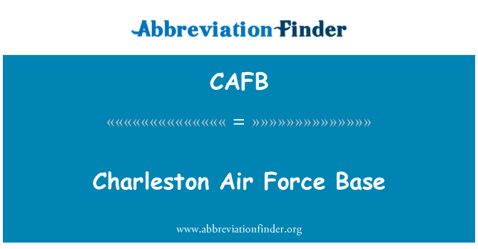 CAFB: בסיס חיל האוויר צ'רלסטון