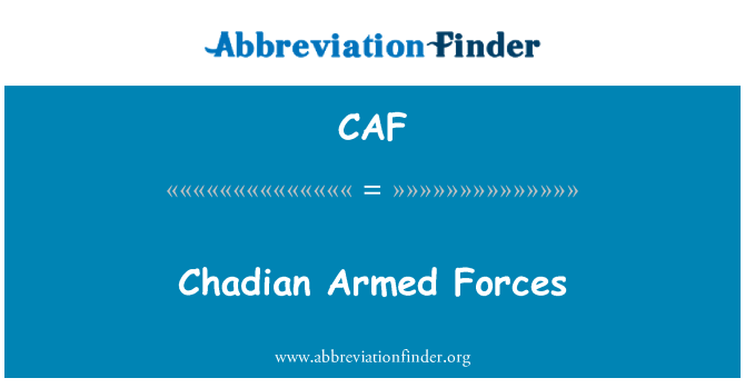 CAF: Chadian Armed Forces