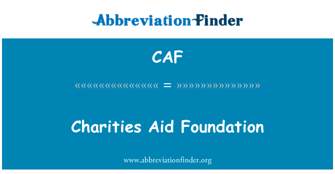 CAF: Elusennau Aid Foundation