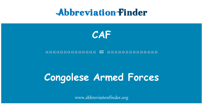 CAF: Congolese Armed Forces