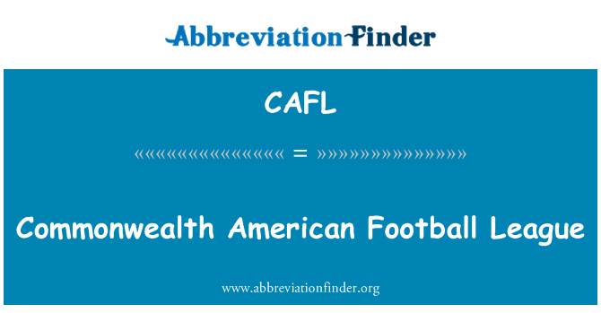 CAFL: Společenství americká fotbalová liga