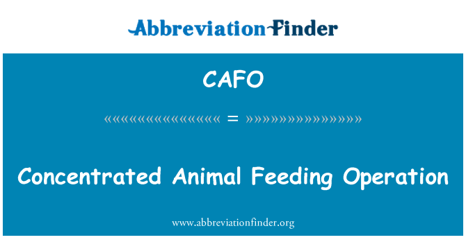 CAFO: Concentrated Animal Feeding Operation