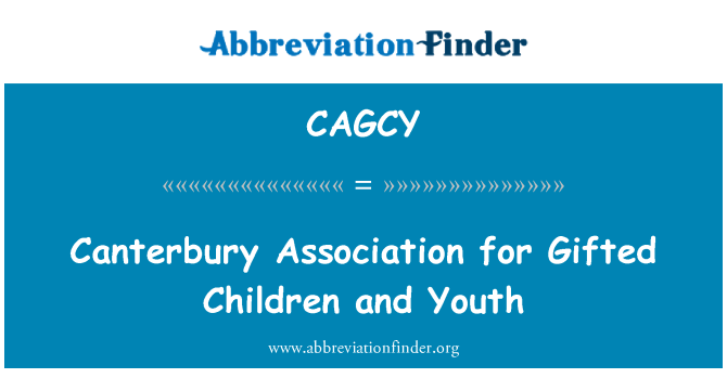 CAGCY: Associació de Canterbury superdotats infantils i juvenils