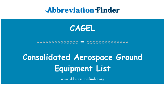 CAGEL: Consolidado de planta aeroespacial equipo lista