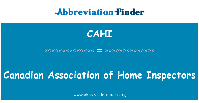 CAHI: Канадская ассоциация домашние контролеры