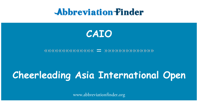CAIO: เชียร์ลีดเดอร์เอเชียเปิดนานาชาติ