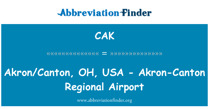 CAK: Akron/Canton, OH, Yhdysvallat - Akron-Canton Regional Airport