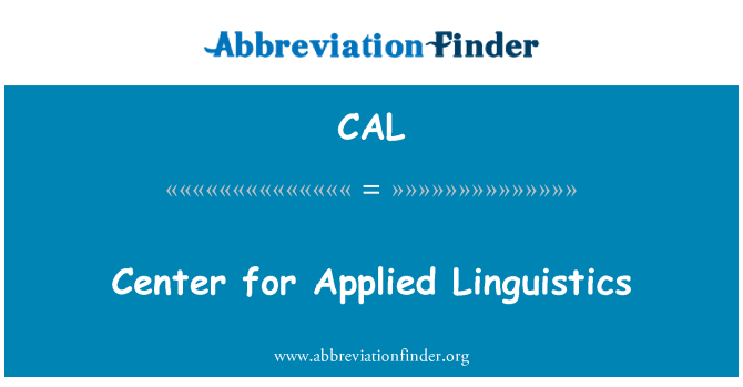 CAL: Center for Applied Linguistics