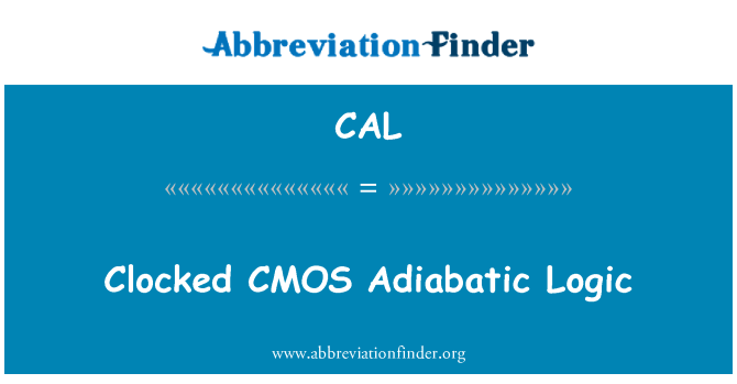 CAL: Adiabatické logika taktovaný CMOS