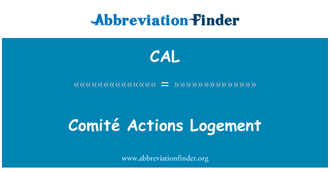 CAL: Comité क्रिया Logement