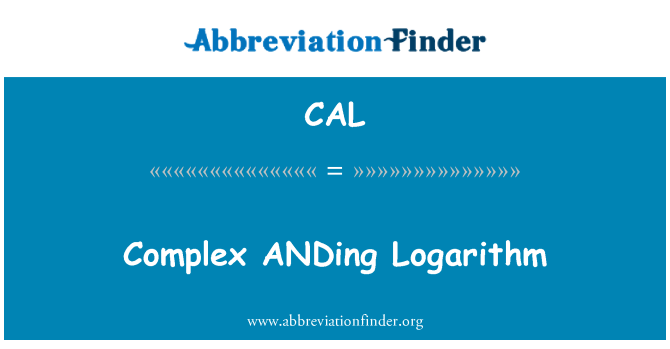 CAL: Komplexní ANDing logaritmus