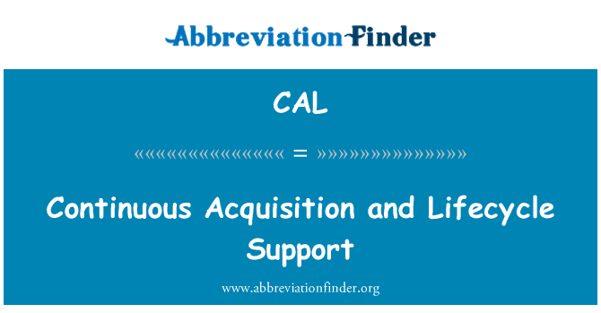 CAL: Kontinwu ta ' l-akkwist u l-appoġġ Lifecycle
