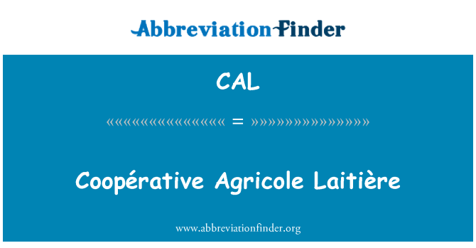 CAL: Coopérative Agricole Laitière
