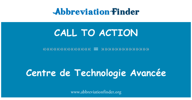 CALL TO ACTION: 中心德技術 Avancée