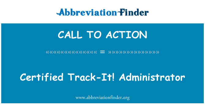 CALL TO ACTION: 認證跟蹤 It! 管理員