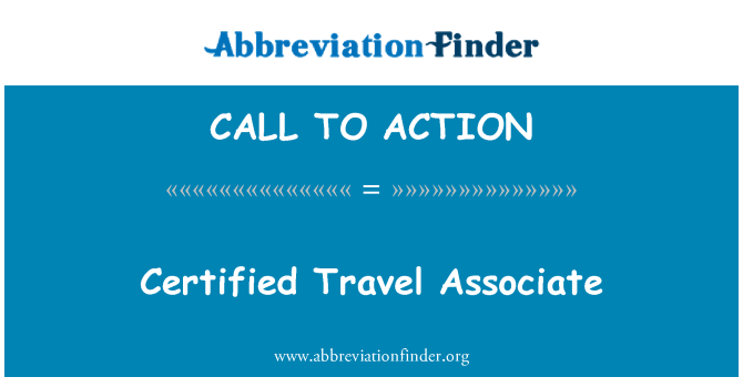 CALL TO ACTION: Sertifioitu Travel Associate