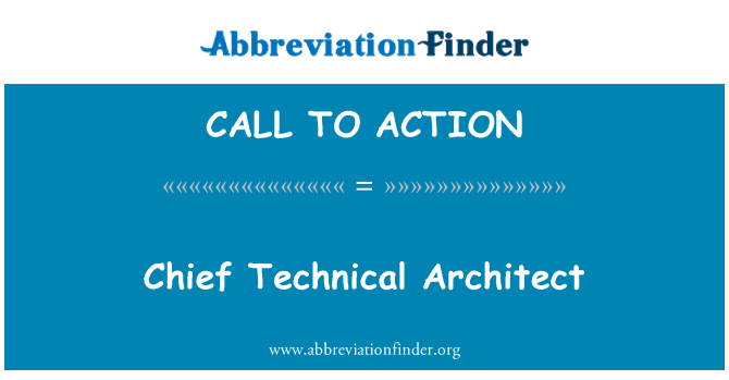 CALL TO ACTION: چیف ٹیکنیکل معمار
