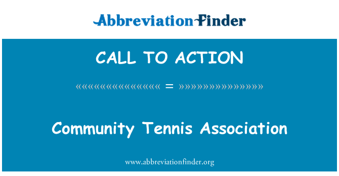 CALL TO ACTION: Community Tennis Association