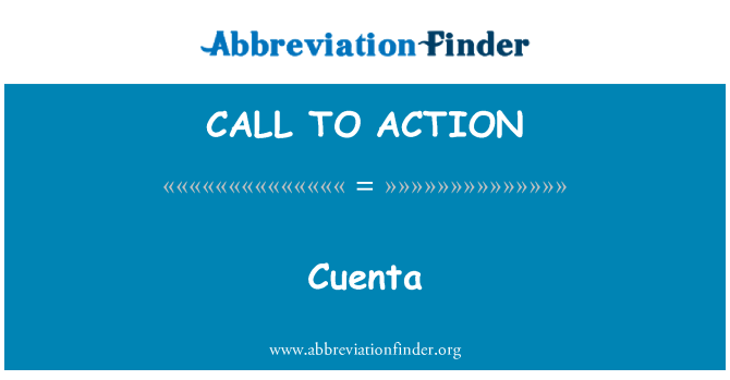 CALL TO ACTION: Cuenta