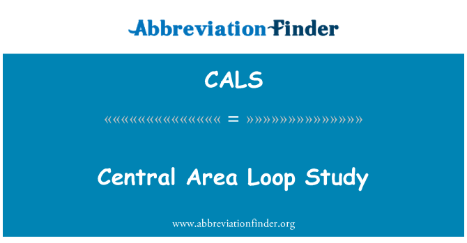 CALS: Area Pusat Loop studi