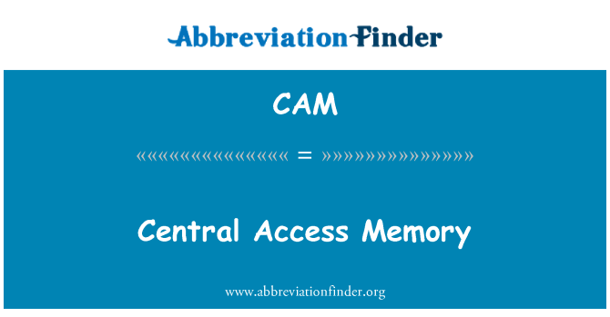 CAM: Memoria di accesso centrale