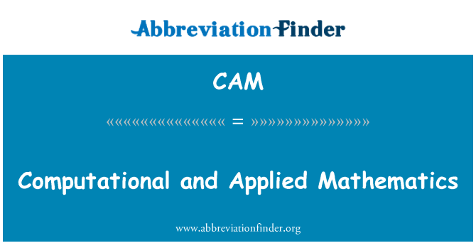 CAM: Výpočtové a aplikovanej matematiky